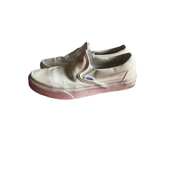 Vans unisex, white classic canvas slip on sneakers M/5W/6.5. - Picture 4 of 6